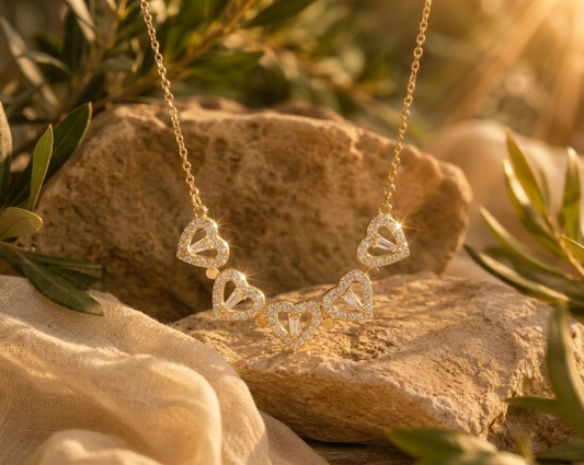 Collar Trébol de Corazones